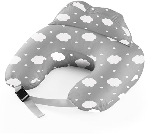 TOPCHANCES Stillkissen Stillkissenbezug Aus 100% Baumwolle Klein Für Baby,Motherhood Stilleinlagen Atmungsaktives,Herausnehmbares Und Waschbares Erstausstattung (Wolken Grau)