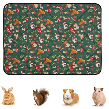 Fyrdyn Almohadillas para Conejos, Lavable para Jaula de Hámster o Roedores, Funda Reutilizable Absorbente para Mascotas Pequeñas En Interiores Exteriores Hogar Jardín Viajes