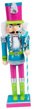 Mobestech Décoration Noël Nutcracker Coloré Figurine Soldat Casse Noisette pour Sapin et Intérieur Ornement et Sécurisé Chambre et Salon