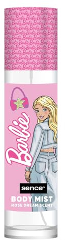 Barbie Körperspray Duft Rose, Body Mist Fantasy Dream Scent, Bodyspray für Kinder, Vegan, Geschenke für Teenager Mädchen, Sence Beauty (1 x 100ml)