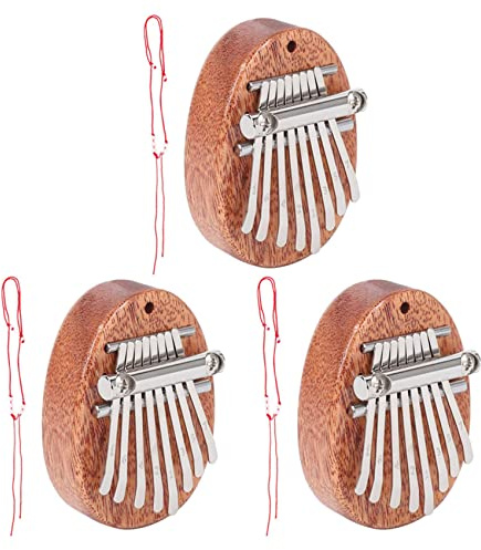 Deechate 3X 8 SchlüSsel Mini Kalimba Exquisite Finger Daumen Klavier Marimba Musical Gutes ZubehöR AnhäNger Geschenk