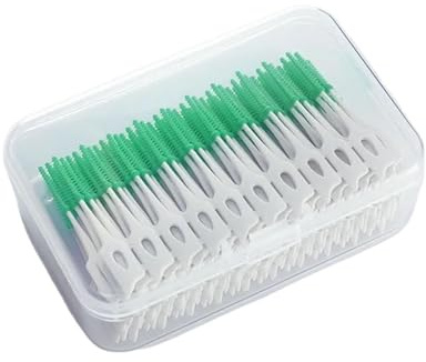 Interdentalborstar och tandtrådspinnar, Interdentalborste Flerfärgad Förpackning med 40 eller 120 st(Green 120pcs)