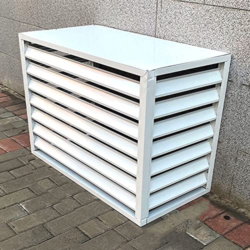 Cubierta de aire acondicionado exterior con valla de privacidad y rejillas protectoras para bombas de calor de CA y unidades