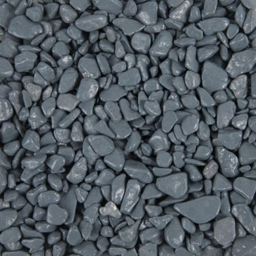 Eurosand 2.0 GmbH Aquarienkies Grau 5–12 mm – 5 kg Farbiger Dekokies für Aquarium – Bodengrund für Aquascaping