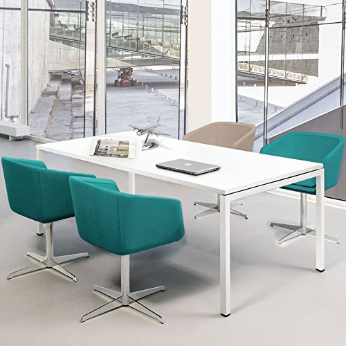Weber Büroleben GmbH Tavolo da riunione professionale, 160 x 80 cm, NOVA U 4 – 6 Pers. Tavolo da conferenza, colore struttura: antracite