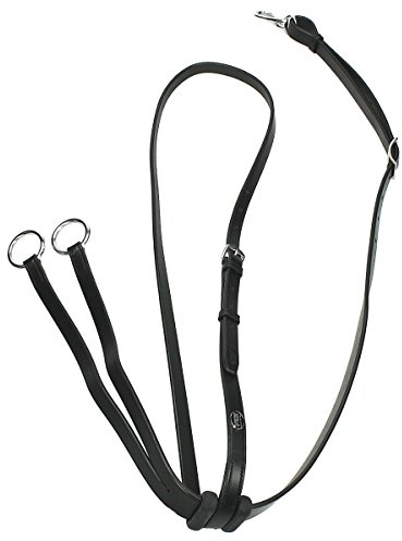 Passier Martingal mit Gummistopper, schwarz Silber OneSize