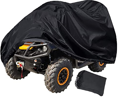 Indeed BUY ATV Cover with Buckle Waterproof, 420D Heavy Duty Ripstop Protects 4 Wheeler from Snow Rain Sun,Outdoor Storage Quad Cover for Polaris Sportsman Yamaha Honda Kawasaki 102'' x44'' x 48''
