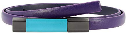 DUDU Damen Gürtel aus echtem Leder Made in Italy Bunt H 12 mm Kürzbar Koppelschliesse Violett von 100 cm