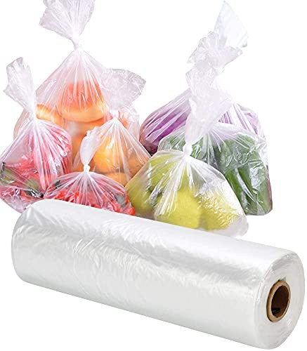 RyhamPaper 12 x 20 Food Storage Bags Plastic Produce Bag, Grocery Clear Bag for Fruits, Vegetable, Bread, Plastic Bags, Food Storage Clear Bags, 350 Bags (1 Roll)