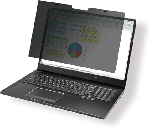 Durable Blickschutzfilter magnetisch für 13,3 Zoll Laptop, anthrazit | Sichtschutzfolie Laptop mit 60 Grad Sichtwinkel, inkl. Tasche & Reinigungstuch, Format 294 mm x 174,5 mm, Blaulichtfilter