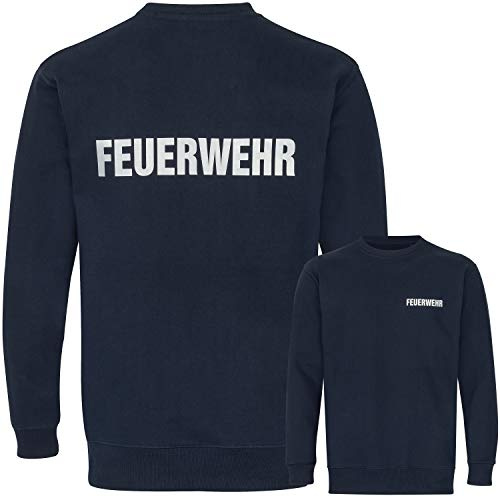 PACOTEX Feuerwehr Premium Sweatshirt Herren 220g/m² Workwear Qualität mit beidseitigem, reflektierenden Aufdruck
