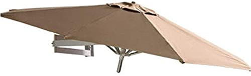 Ombrello da parete per patio ombrellone da esterno ombrellone da parete balcone porta cortile parasole 2,2 m (dimensioni: bianco sporco) (dimensioni: rosso vino)