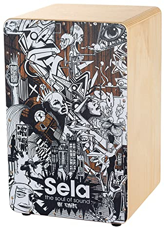 Sela Art Series Cajon Sketch - Design Cajon mit Sela Snare System und Clap-Corners