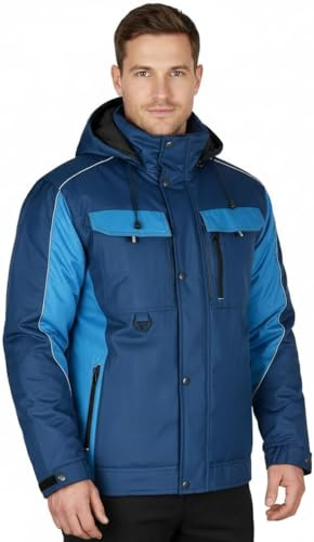 BWOLF Braver Giacca da Lavoro Invernale Uomo Giubbotto Lavoro Uomo Invernale Reflectante Abbigliamento da Lavoro Invernale, blu, S