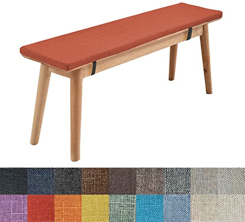 WTHYGB Bankauflage Bankkissen 140 X 50 X 5CM Waschbare Rutschfestes 5CM Dickes Gartenbank Sitzkissen mit Abnehmbarem Bezug, Stuhlkissen für Garten Terrasse Esszimmer Küche, 148 Größen (Karmin)