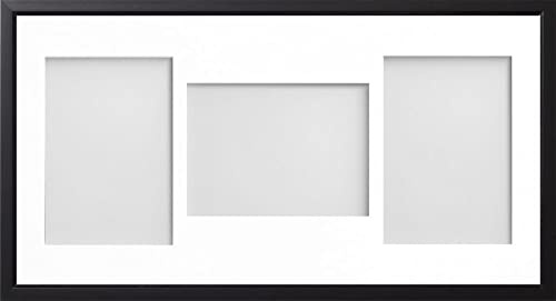 Frame Company Drayton Multi Aperture Photo Frame, Black, 20x10 for 7x5 inch (x3 PLP)