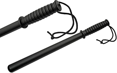 SZCO Supplies 21-Inch Heavy-Duty Tire Thumper – Black Polypropylene Baton with Ribbed Handle and Wrist Lanyard – Truck Tire Pressure Checker, Glass Breaker, Self-Defense, and Utility Tool