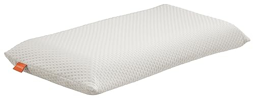 sleepling orthopädisches Nackenstützkissen, Visco Kissen 40 x 80 cm, höhenverstellbares viskoelastisches Kopfkissen, Memory Foam, waschbar, Ökotex, Made in EU, weiß