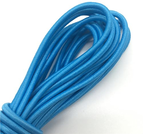 Banda elástica redonda de alta elasticidad colorida de 2,5 mm Cuerda elástica redonda Banda de goma Línea elástica Accesorios de costura DIY-Azul cielo