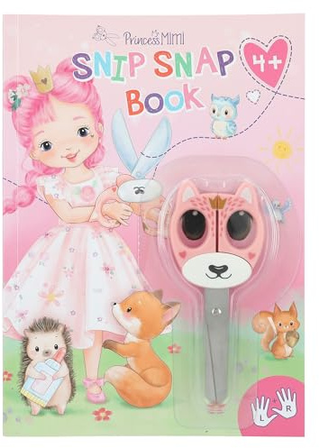 Depesche 12131 Princess Mimi - Snip Snap Book, Bastelbuch mit Waldtier-Motiven, Heft mit Schneideübungen, inkl. Kinderschere, ab 4 Jahren, Mehrfarbig