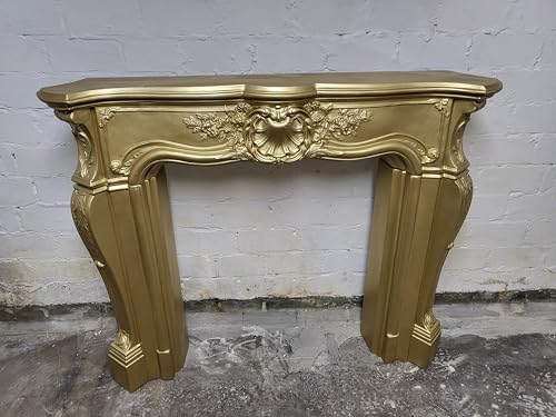 Kaminumrandung Kaminverkleidung Kamine Breite 140cm Farbe Gold G-1833-50