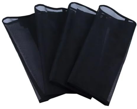 Xptieeck 4-Teiliges Pferdegamaschen-Set, 4er-Set, Leggings für Pferde, Beinwickel, Sporttraining, Professionelles Zubehör, Schwarz