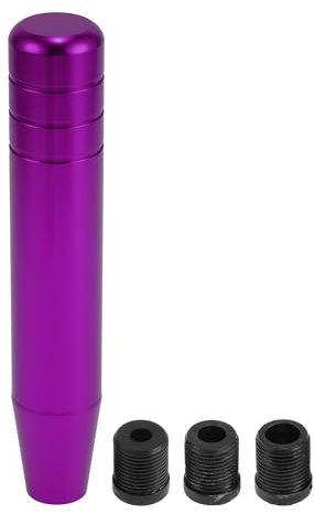 INFINAUTO Auto Schaltknauf Universal Für Automatik-Schaltgetriebe 1 Set | Lila, 18cm, Aluminiumlegierung, Mit 3 Adaptern, M8x1.25, M10x1.25, M12x1.25, 16mm Lochdurchmesser, 18x3.2cm
