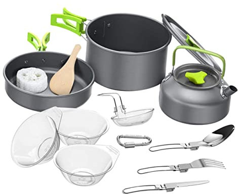 Mipcase Ustensiles De Cuisine De Camping Simples Couverts Portables Batterie De Cuisine Portable Pour Barbecue Plein Air