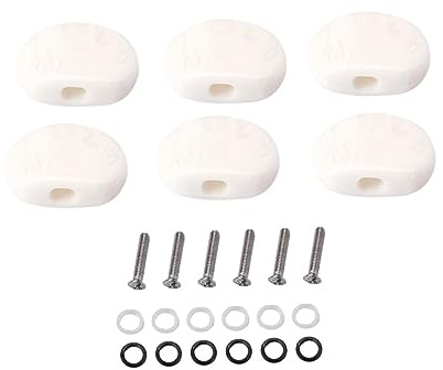 UPKOCH 6er-set Gitarren-stimmgeräte Im Vintage-stil für Akustikgitarren Stimmwirbel 22 5 Mm Stimmschlüssel Feststell-tuner Weiß Gc801
