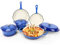 GFTIME Enamel Cast Iron Cookware Set – 8-Piece Non-Stick Casserole and Frying Pan Set with Lids, Dutch Oven, Skillet, Saucepan for All Hob Types, Ideal for Bread Baking, PFA Free, Cobalt Blue