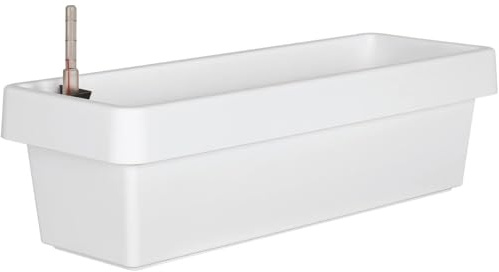 Geli Bewässerungsblumenkasten Viva Weiß 100 x 21,2 cm - Kunststoff