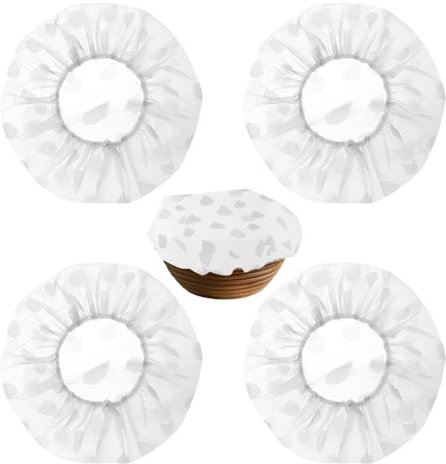 YZROHYI 4 Stück Abdeckhauben für Lebensmittel,Frischhaltefolie Mit Gummizug,Frischhaltebeutel,Lebensmittelhauben Wiederverwendbar,Frischhaltehauben,Food Cover,Schüssel Hauben Brot,Duschhaube