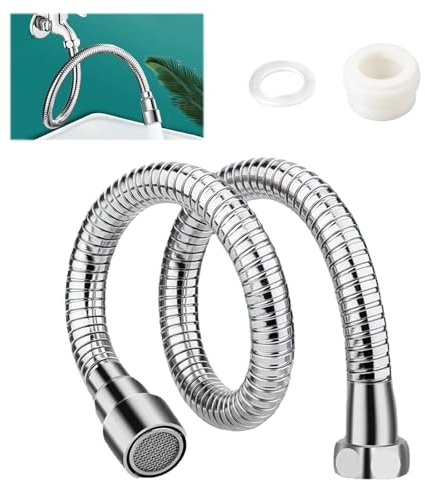 ysister 20cm Estensore Rubinetto Girevole a 360°,Estensore Doccetta Estensibile,Prolunga Rubinetto Cucina Girevole a 360°,Aeratore Eco-Friendly e Rompigetto,Prolunga Lavandino Cucina per Cucina