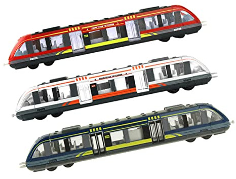 Sosoport Set Trenino Elettrico Di Simulazione in Lega Per Bambini 4-8 Anni, Binari Inclusi, Design Realistico Portatile Per Giochi Educativi a Scuola Materna e Viaggi