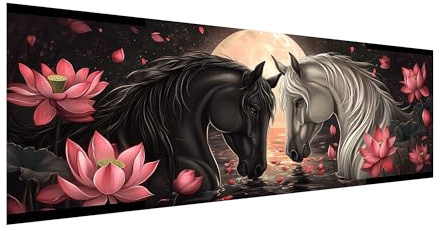 Hoobee 5D DIY Pferd Diamond Painting Groß, Diamond Painting Bilder Tier, Diamant Painting Groß xxl Vollbohrer Stickerei Kreuzstich Kunst Handwerk für Zuhause Wanddekoration 30x80cm-15