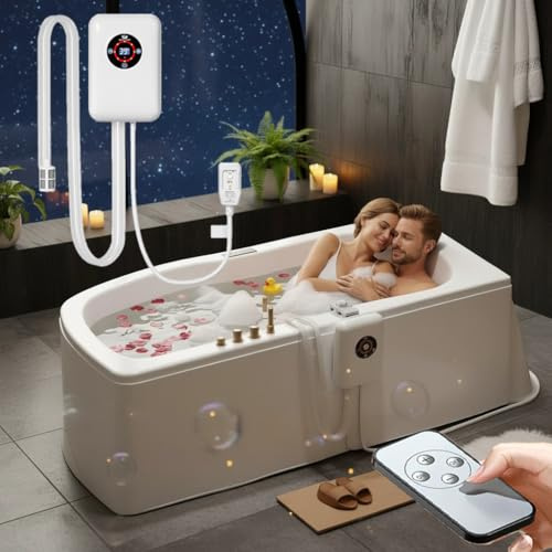 Riscaldatore Per Piscina Di Piccole Dimensioni -1200W Riscaldatore Per Vasca Da Bagno ，Con Protezione Contro Il Surriscaldamento，Adatto Per Vasche Idromassaggio E Piccole Piscine
