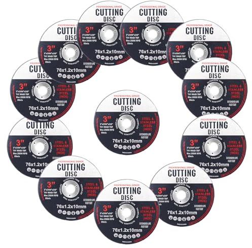12 Pcs 76mm Cutting Disc,Cutting Discs 76 Metal For Angle Grinder, Cutting For Cutting Metal Wood