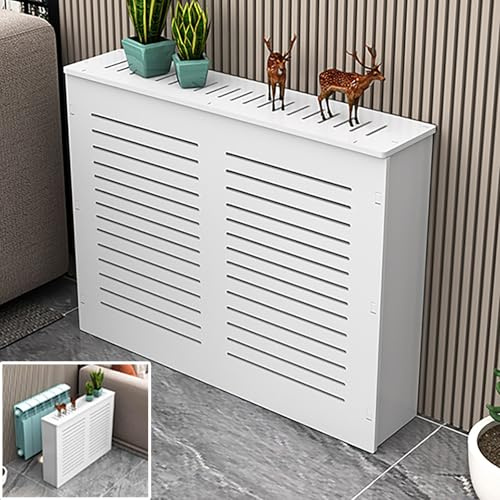 Cubierta de radiador con rejilla para parrilla, cubierta de calefacción de madera MDF para sala de estar, dormitorio, pasillo, uso decorativo, diseño moderno