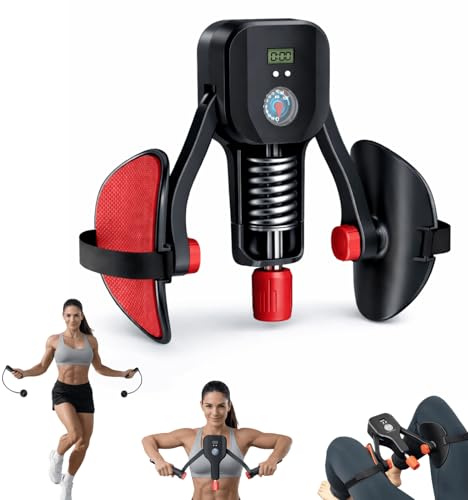 Thigh Trainer for Women & Men, 176LB Adjustable Pelvic Floor Exercise Equipment with LED Display Counter and Resistance Indicator, Inner Thigh Exerciser for Home Gym, Glutes, Legs & ARMS