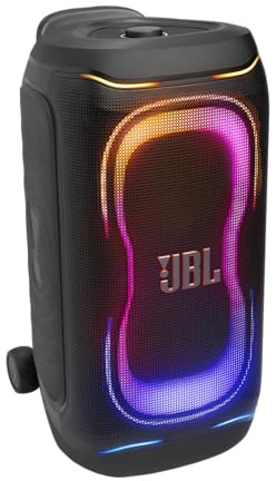 JBL PartyBox 330 Enceinte Bluetooth Portable, Noir | Son JBL puissant, Jeu de Lumières Dynamique, AI Sound Boost, Poignée Télescopique, IPX4, Jusqu’à 18H d’Autonomie