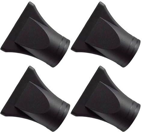 Generico Ugello Nero Asciugacapelli Concentratore 4 Pezzi per in Plastica Resistente Design a Becco D'anatra per Utilizzo Professionale e Domestico
