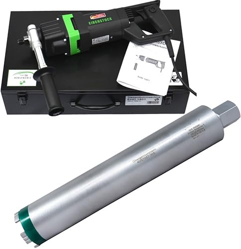 Eibenstock EHD1801 Kernbohrgerät 1800W Kabelgebunden mit Staubabsaugung & Diamantbohrkrone NL 260 für Klinker, Mauerwerk & mehr