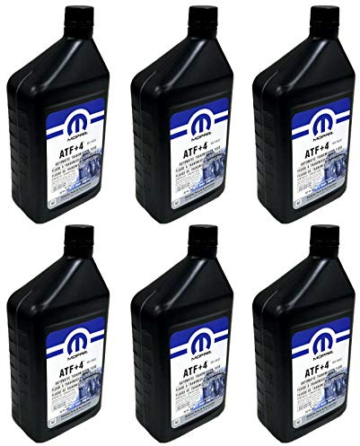 Mopar 68218057AB ATF+4 Automatic Transmission Fluid, 1 Quart (6 Pack)