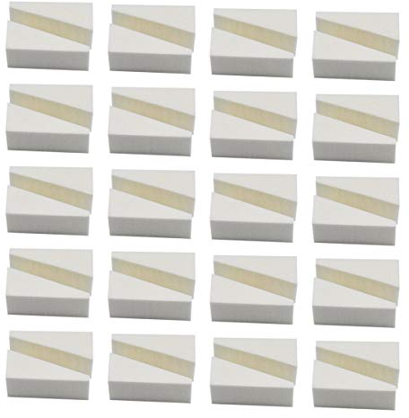 HQdeal 40 Pcs Spugne Triangolari per Trucco, Spugne per Viso Set per Applicare Il Trucco, Polvere, Crema, Fondotinta, Cosmetici, Nail Art, Accessorio di Bellezza, Bianco