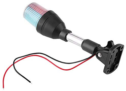 Feu de signalisation de yacht de lumière LED de bateau marin réglable, rivage tricolore rouge vert ancre arrière rabattable lampe de navigation à LED ancre de navigation lumières tout autour 360 °