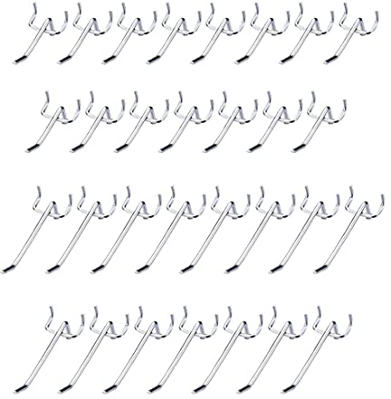 Zimjoy 30 Stück Lochwand Haken,Werkzeugwand Haken,Perforierte Board Hooks,5 cm (1.97 Zoll) 10 cm（3.94 Zoll） Länge, für Wand Retail Display Store Supermarkt Crafts Peg Boards