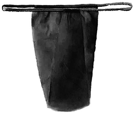POHOVE Einweg-Tanga 100 Stück Einweg-Höschen für Frauen Spa-Tanga-Unterwäsche Bräunungswickel, Vlies weich für Frauen Spa-Behandlungen und andere Körperpflege(Black)