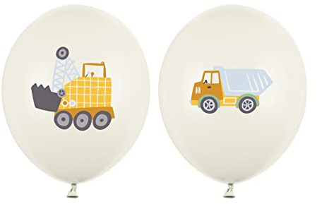 10 globos para vehículos, globos decorativos, fabricados en la UE, cumpleaños, jóvenes, fiestas, regalos para niños, globos de aire para vicios, obras de construcción, globos de cumpleaños infantiles