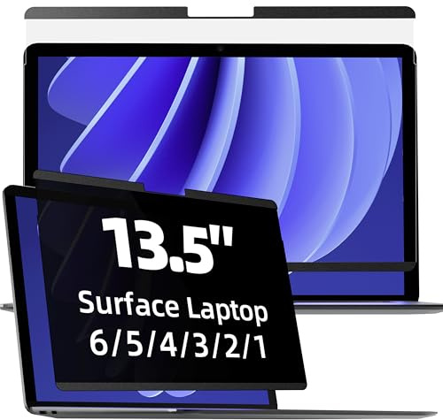 Magnétique Filtre de Confidentialité 13.5 Pouces Compatible avec Surface | Laptop 6/5/4/3/2/1, Amovible Protection Ecran Surface Laptop, Film Anti Regard /Filtre Lumière Bleue Surface 13.5