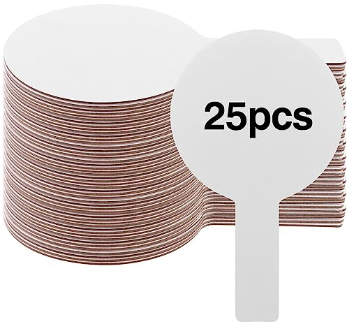25 Stück trocken abwischbare Antwortspiel doppelseitige Mini-Whiteboards | kleine Whiteboards, trocken abwischbare Schilder, Auktion Paddel für Studenten, Klassenzimmer, Abstimmungsspiele
